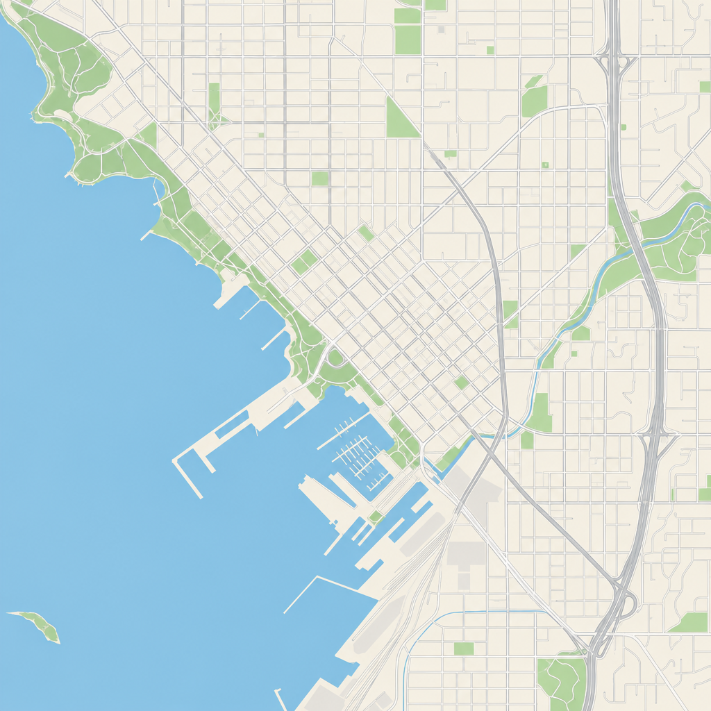 Map showing Bellingham, WA — location of Lickety Split Process Service
